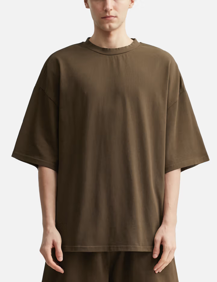 Brunette 310GSM Heavy Boxy Organic Cotton Crewneck T-Shirt