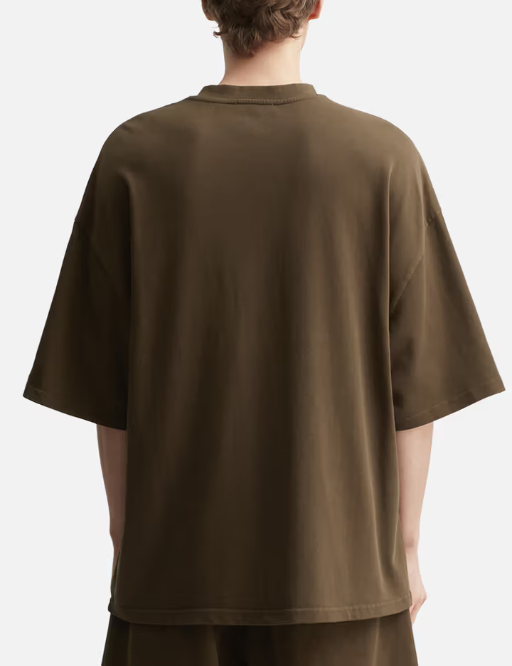 Camiseta Brunette 310GSM Heavy Boxy de algodão orgânico com gola redonda 5