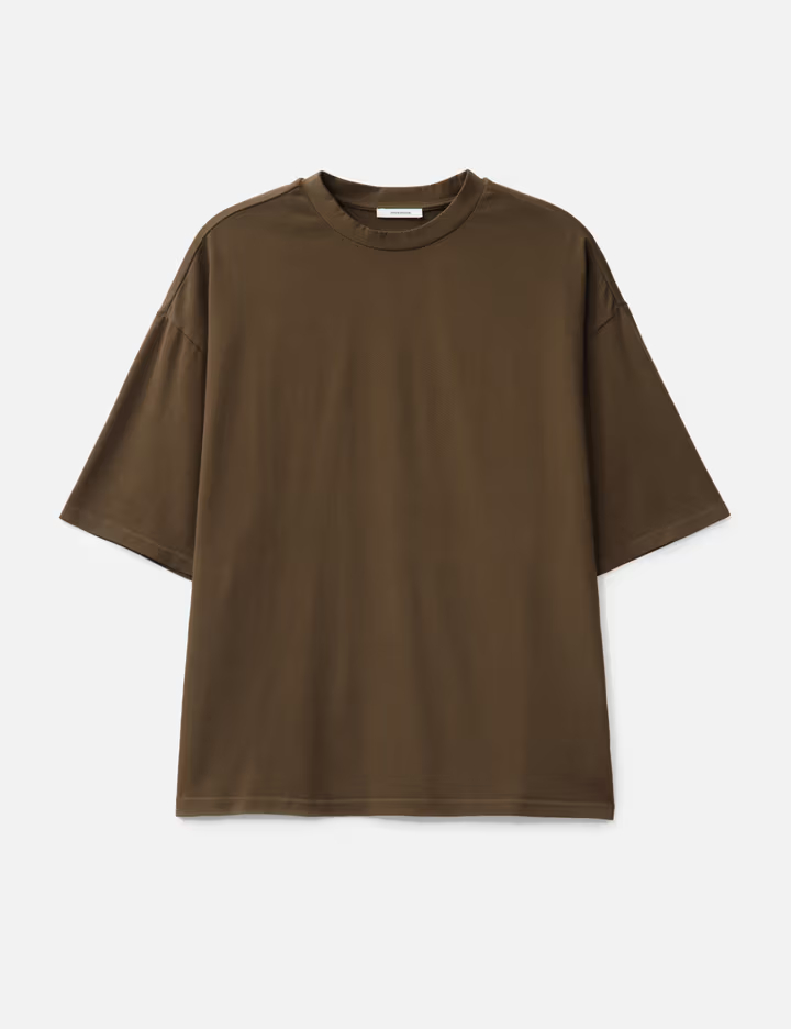 Camiseta Brunette 310GSM Heavy Boxy de algodão orgânico com gola redonda 2