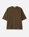 Camiseta Brunette 310GSM Heavy Boxy de algodão orgânico com gola redonda 2