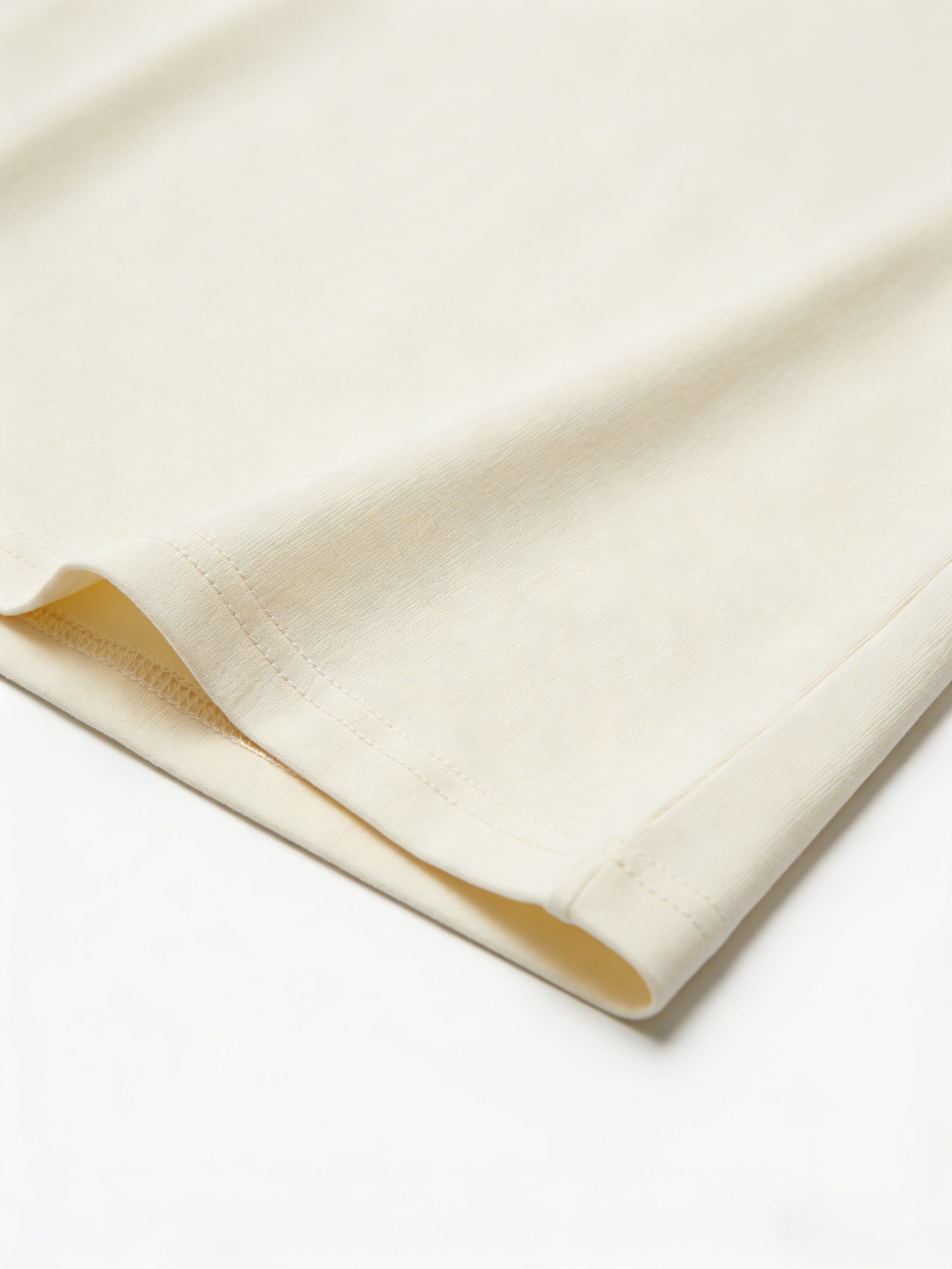 Erkekler için Kemik Beyazı 300 GSM Kalın Pamuklu Bol Kesim Tişört, Mini Logolu 7