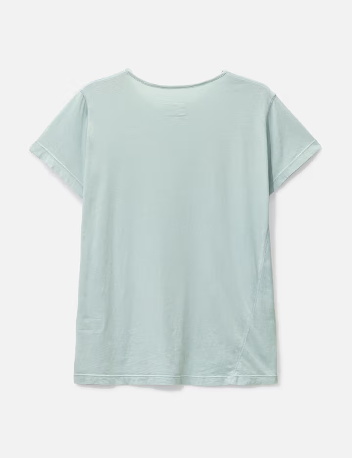 เสื้อยืดเฮนลีย์ทรงหลวมสำหรับผู้ชาย สีฟ้าไอซ์บลู ผ้าฝ้ายหนา 300 แกรม 3