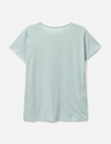 เสื้อยืดเฮนลีย์ทรงหลวมสำหรับผู้ชาย สีฟ้าไอซ์บลู ผ้าฝ้ายหนา 300 แกรม 3