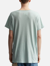 เสื้อยืดเฮนลีย์ทรงหลวมสำหรับผู้ชาย สีฟ้าไอซ์บลู ผ้าฝ้ายหนา 300 แกรม 5