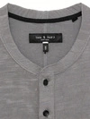 Camicia Henley da uomo a maniche lunghe in cotone pesante grigio freddo 260 g/m² con abbottonatura 6
