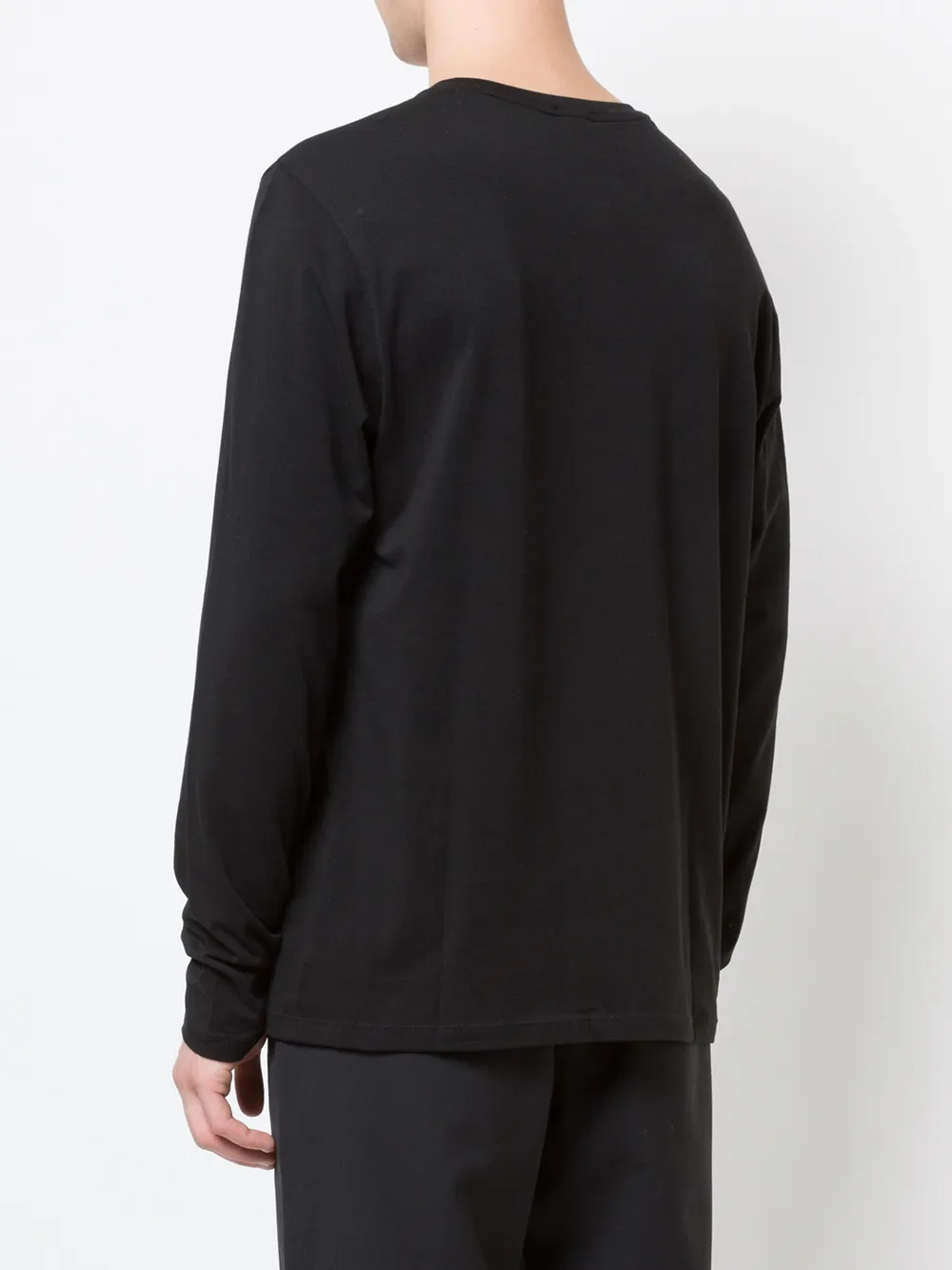 남성용 블랙 260GSM 스트레치 코튼 혼방 긴팔 헨리 티셔츠 (반단추 플래킷) 4