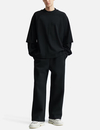 T-shirt à manches longues raglan superposées en coton épais 320 g/m² pour homme, coupe oversize, avec poignets plissés 4