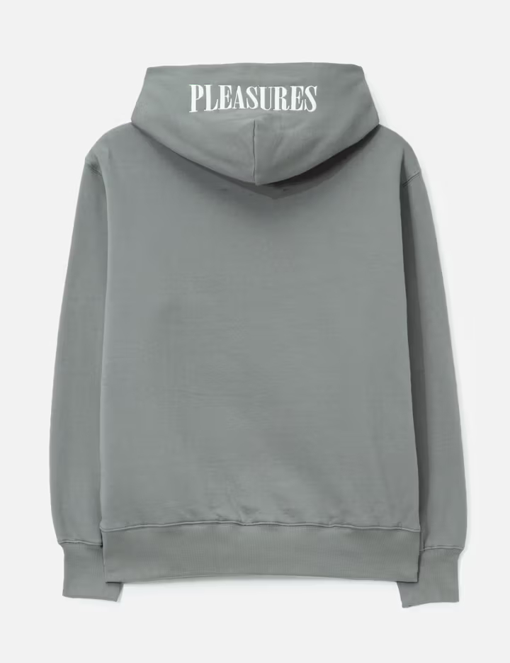Sweat à capuche unisexe gris 338 g/m² en polaire brossée, imprimé pierres précieuses et logo brodé au dos 3