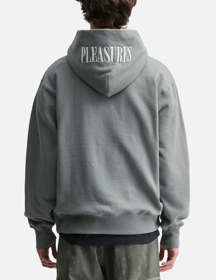 Sweat à capuche unisexe gris 338 g/m² en polaire brossée, imprimé pierres précieuses et logo brodé au dos 5