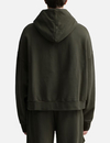 Unisex-Kapuzenpullover mit durchgehendem Reißverschluss, dunkeloliv, 420 g/m² gebürstetes Bio-Baumwollfleece, kurzer Schnitt, dunkelolivgrün, kurzer Schnitt, aus Bio-Baumwolle, kurzem Design und durchgehendem Reißverschluss 5