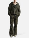 Unisex-Kapuzenpullover mit durchgehendem Reißverschluss, dunkeloliv, 420 g/m² gebürstetes Bio-Baumwollfleece, kurzer Schnitt, dunkelolivgrün, kurzer Schnitt, aus Bio-Baumwolle, kurzem Design und durchgehendem Reißverschluss 4