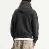 Unisex-Kapuzenpullover in gewaschenem Schwarz, 360 g/m², 100 % Baumwolle, mittelschwer, mit durchgehendem Reißverschluss und keltischer Schriftstickerei 4