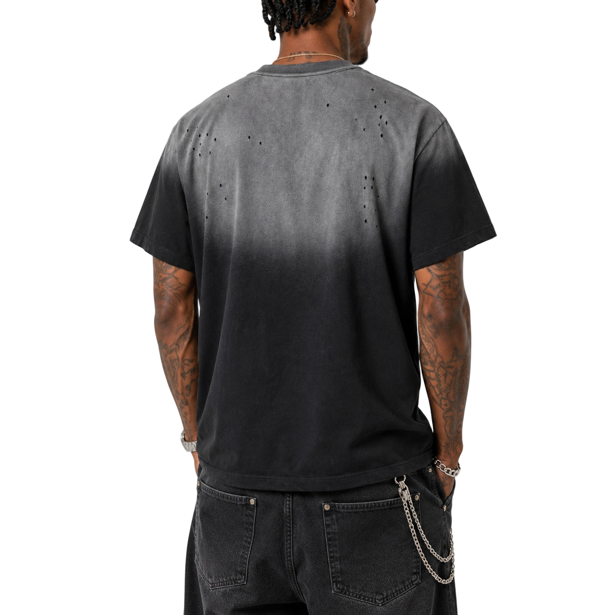 T-shirt oversize 340GSM Spray Monkey Wash Gradient Distressed 5
