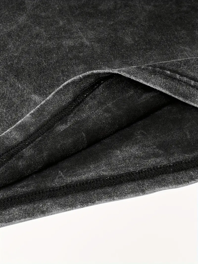 T-shirt oversize in cotone pesante 280 g/m² con lavaggio stone wash e effetto invecchiato. 6
