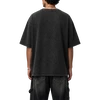 T-shirt oversize in cotone pesante 280 g/m² con lavaggio stone wash e effetto invecchiato. 5