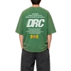 T-shirt oversize verde vintage da 230 g/m² con grafica streetwear DRC. 5
