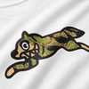 230GSM 100% Cotton Camo Running Dog Screen Print T-Shirt 2