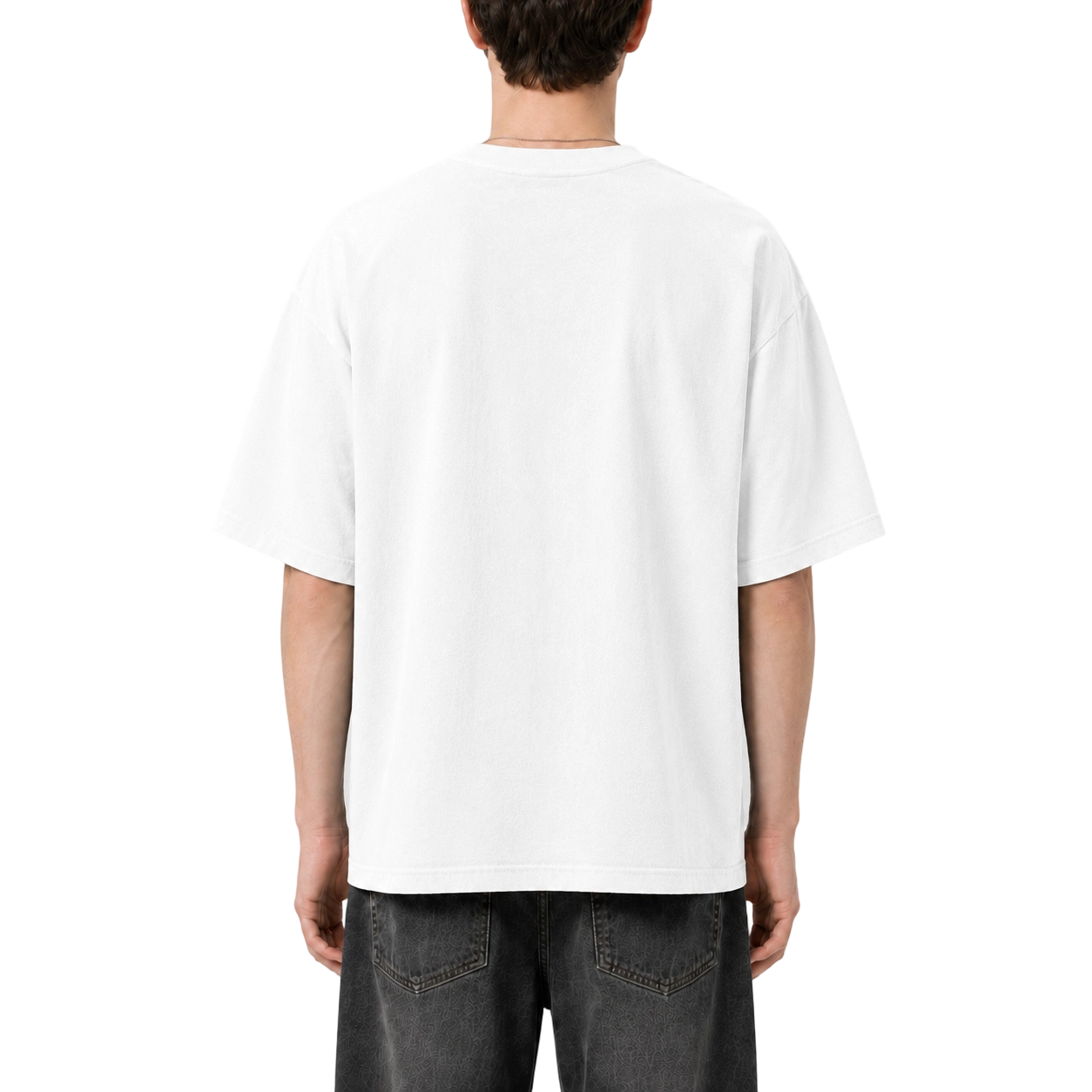 Camiseta de cuello redondo extragrande de algodón ligero de 160 g/m² 4