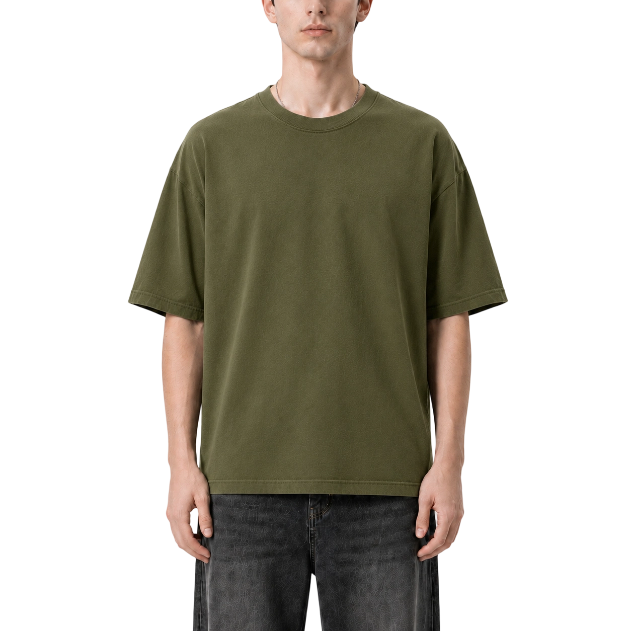 Camiseta de gola redonda em algodão premium 220GSM 3