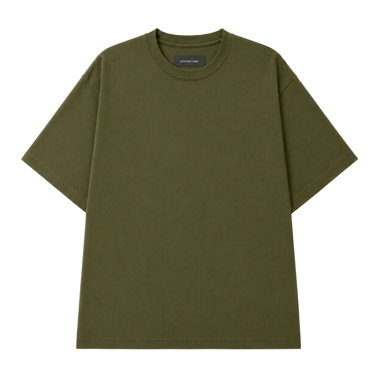 Camiseta de gola redonda em algodão premium 220GSM 1