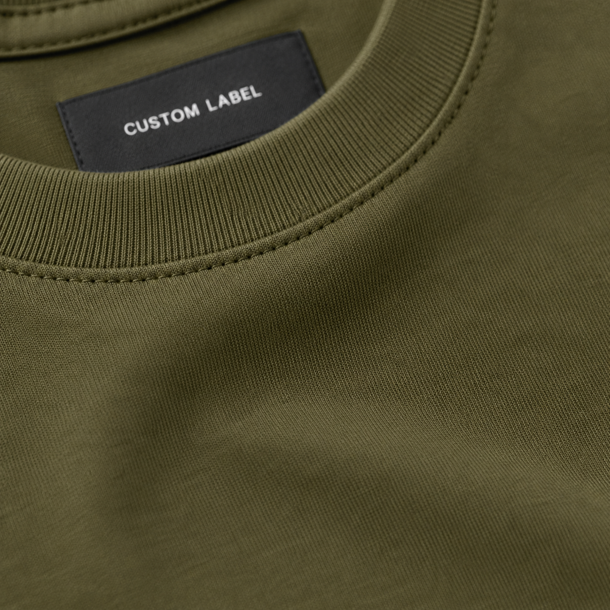 Camiseta de gola redonda em algodão premium 220GSM 6
