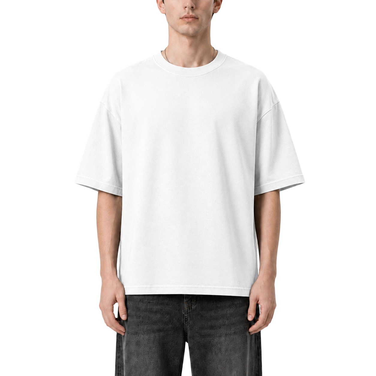 300GSM Heavyweight Cotton Crew Neck T-Shirt 3