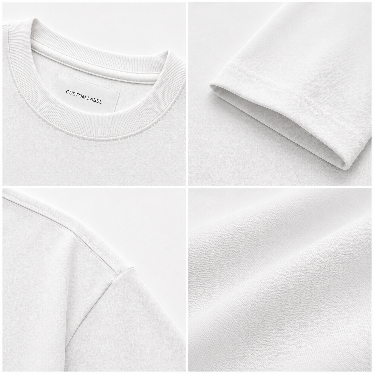 300GSM Heavyweight Cotton Crew Neck T-Shirt 5