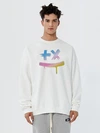 Áo nỉ cổ tròn dáng rộng 100% cotton, unisex, đặt hàng số lượng lớn. 3
