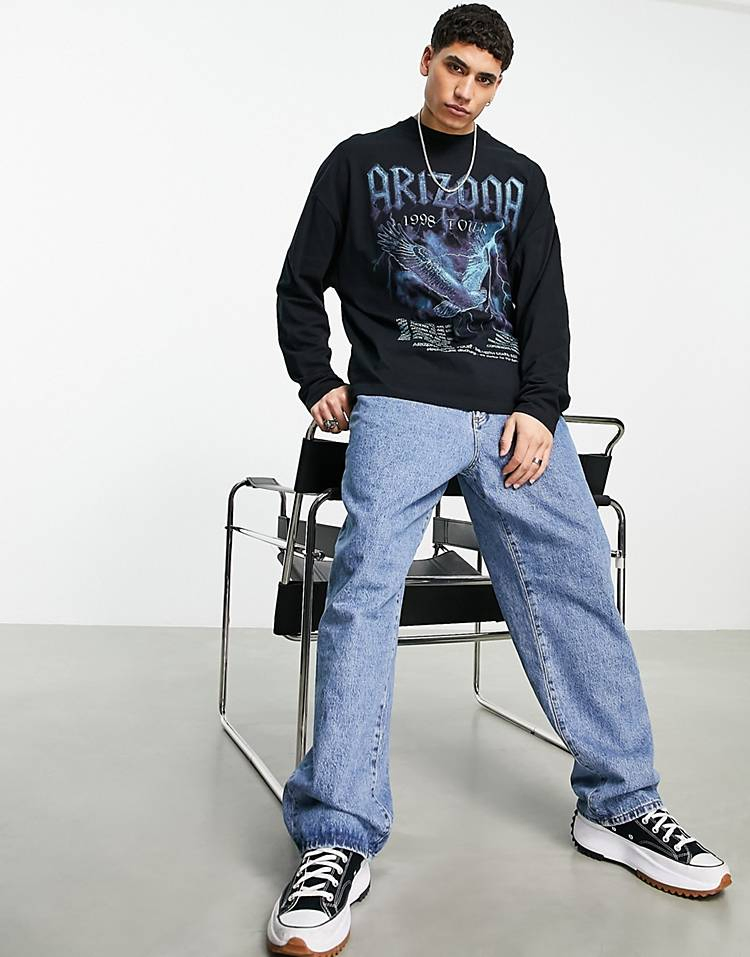 Camiseta de algodão orgânico de 300 g/m² com estampa, manga comprida e gola redonda - LSTS004 4
