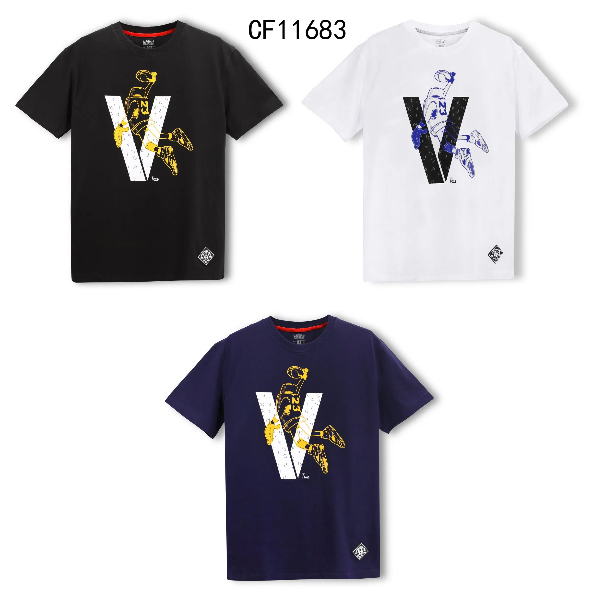 تی‌شرت مردانه طرح پفی سه بعدی طرحدار با لوگوی سفارشی ۱۰۰٪ پنبه، سایز بزرگ، تی‌شرت ساده مردانه 4