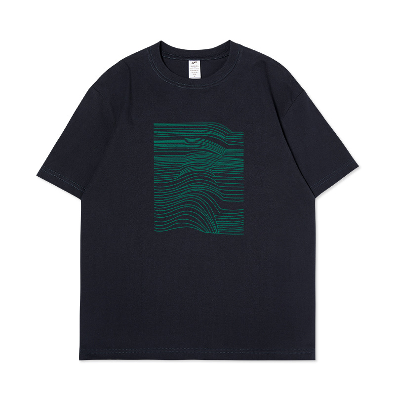 280 GSM Oversized Graphic Cotton Short-Sleeved Crew Neck Black&White T-Shirts--TS011
