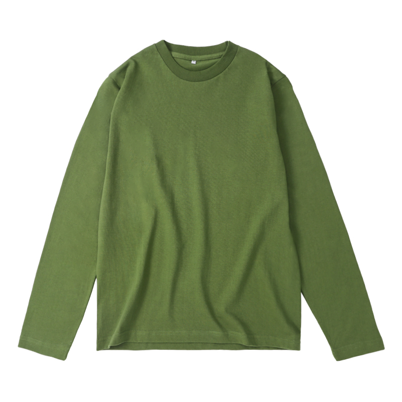 280 GSM Cotton Long-Sleeved Crew Neck Cotton T-Shirts-LSTS008