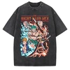 250 GSM Graphic Acid Wash Short-Sleeved Crew Neck Cotton T-Shirts-AWTS012 2