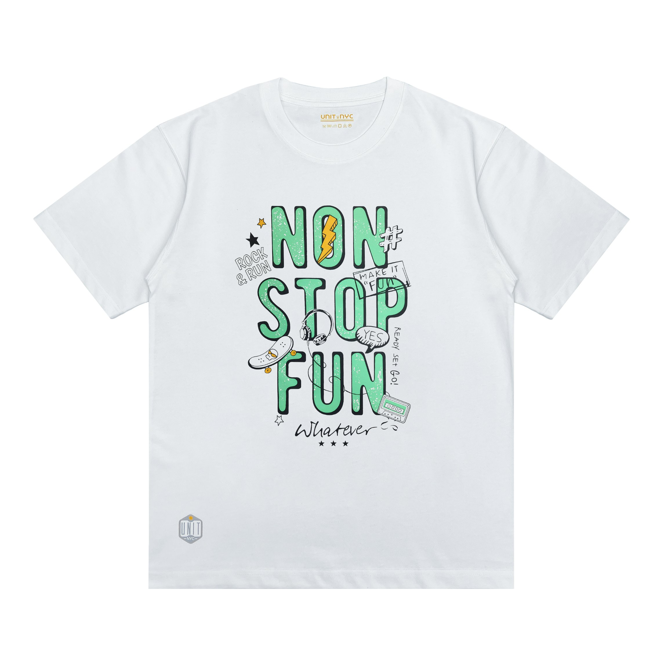 260 GSM Boxy Fit Graphic Short-Sleeved Crew Neck Polyester T-Shirts--BFTS002