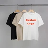 Customizable Wholesale Plain Tshirt with Puff Print Label - High Quality 100% Cotton Men's and Women's T Shirt 5