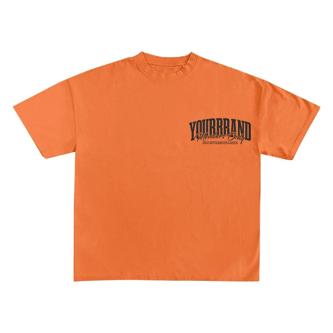 Custom 250g 100% Cotton Oversized T-Shirt - Screen Printing Embroidery Foam Puff 6