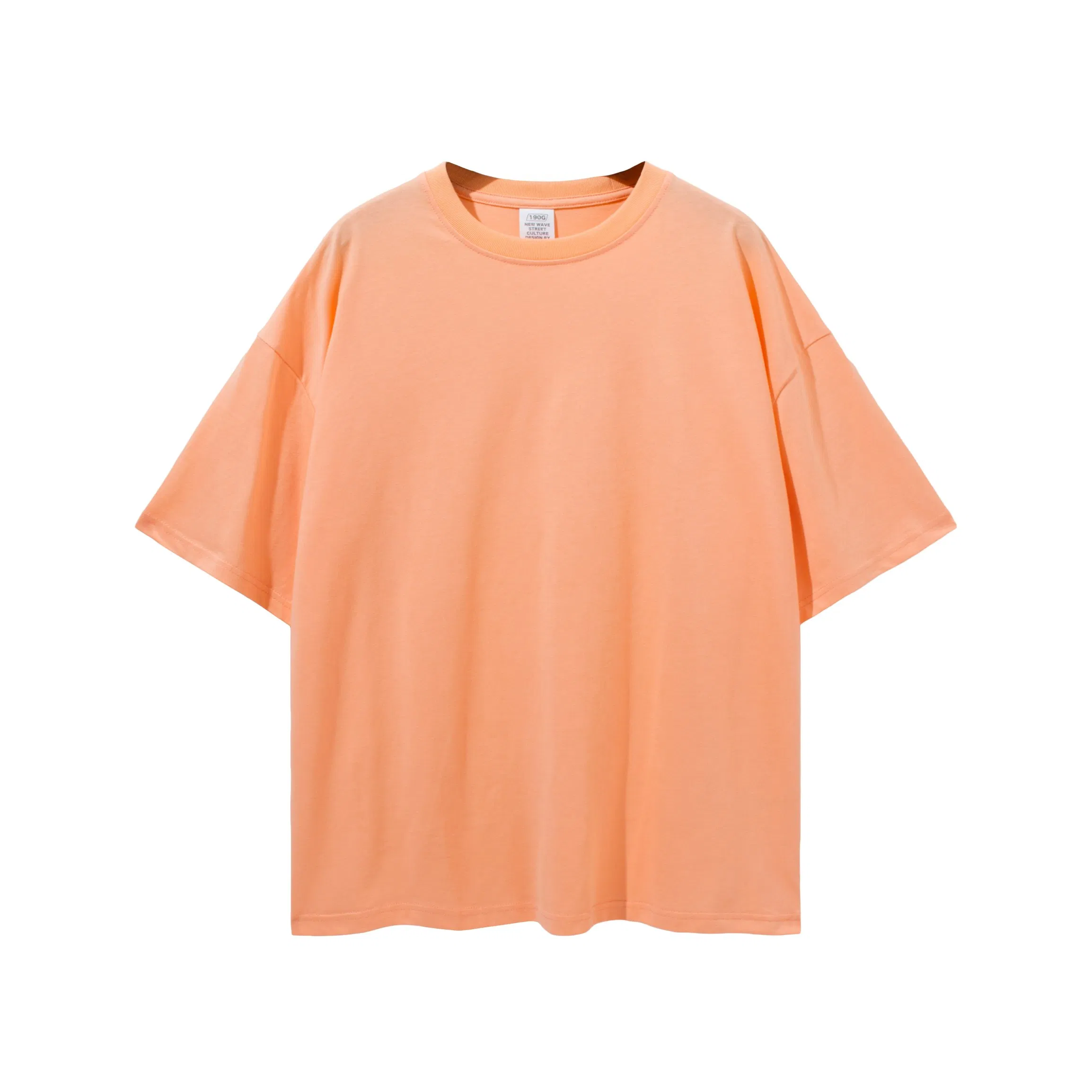 プラスサイズメンズ向けカスタムオーバーサイズドロップショルダーヘビーウェイトコットンTシャツ 5