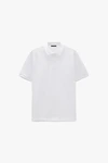 Polo de golf liso de manga corta para hombre con textura de cuentas y logotipo personalizado. 7