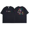 220公克重超大印花純棉短袖圓領落肩黑白T卹--TS012 3