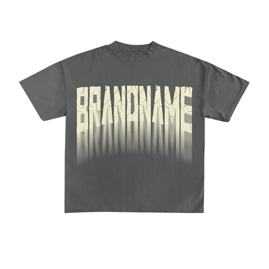 100% Cotton Oversized Men's T-Shirt with Puff Printing 3