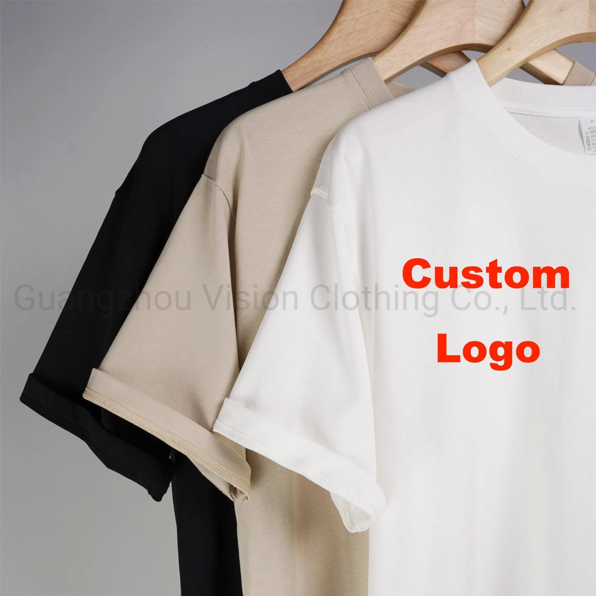 Custom Pima Cotton Slim Fit Logo T-Shirt Men - Short Sleeve Plain Embroidery 3