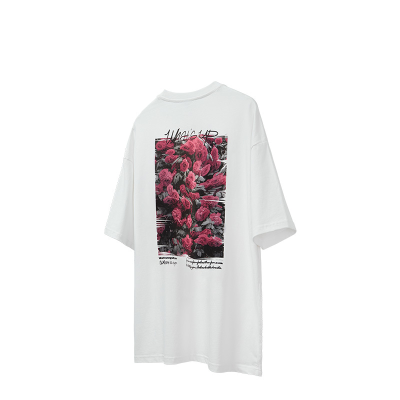 เสื้อยืดผู้ชายทรงโอเวอร์ไซส์ไหล่ตก สีพื้น - เสื้อยืดผ้าฝ้ายสั่งทำพิเศษ 2