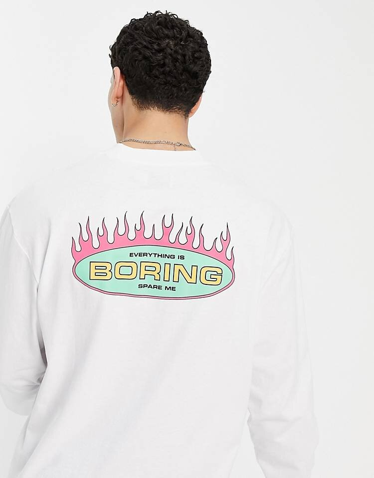 350 GSM グラフィックコットン 長袖クルーネックコットンTシャツ-LSTS012 6