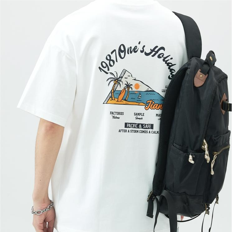 T-shirt homme grande taille en coton avec logo - Impression personnalisée de haute qualité 2
