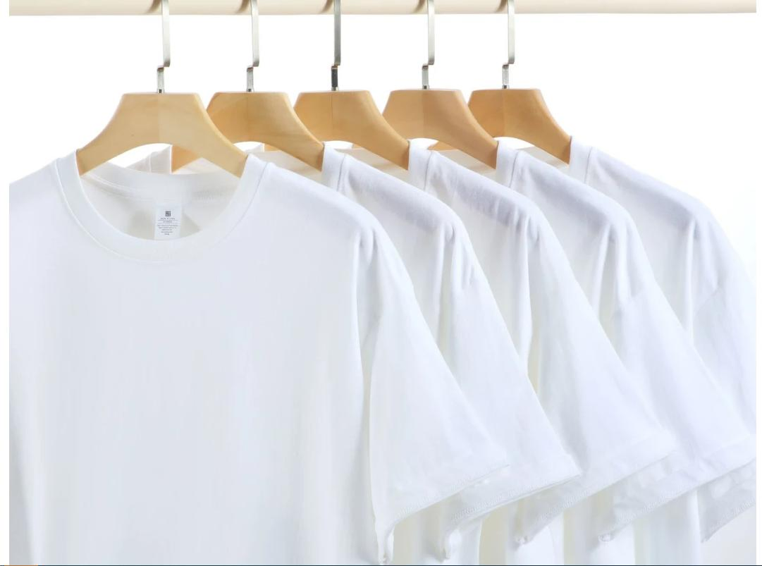 Camiseta unisex extragrande de algodón blanco para hombre, con logo personalizado para estampar 2