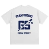 Camiseta oversize con estampado en relieve 100% algodón y logo personalizado al por mayor 3