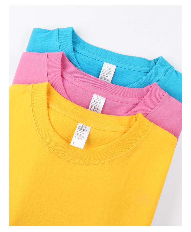Maglietta personalizzata con stampa serigrafica in silicone da 250 g - Abbigliamento ricamato in cotone 100% all'ingrosso 7