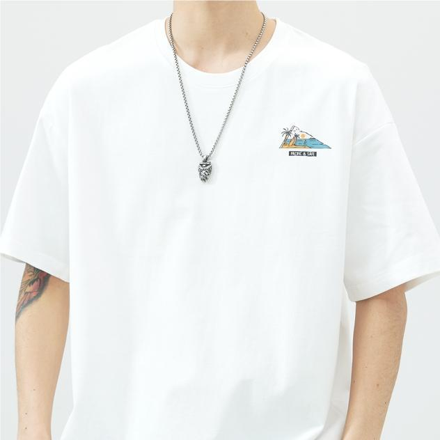 T-shirt homme grande taille en coton avec logo - Impression personnalisée de haute qualité 3
