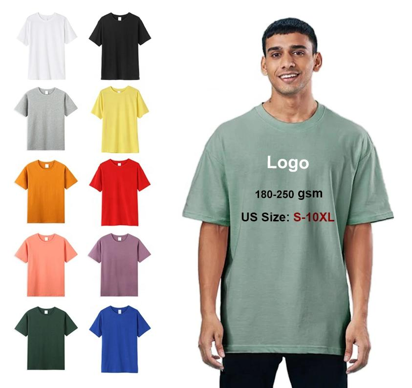 Custom Logo Embroidery 100% Cotton T-Shirt - Wholesale Blank Tee 2