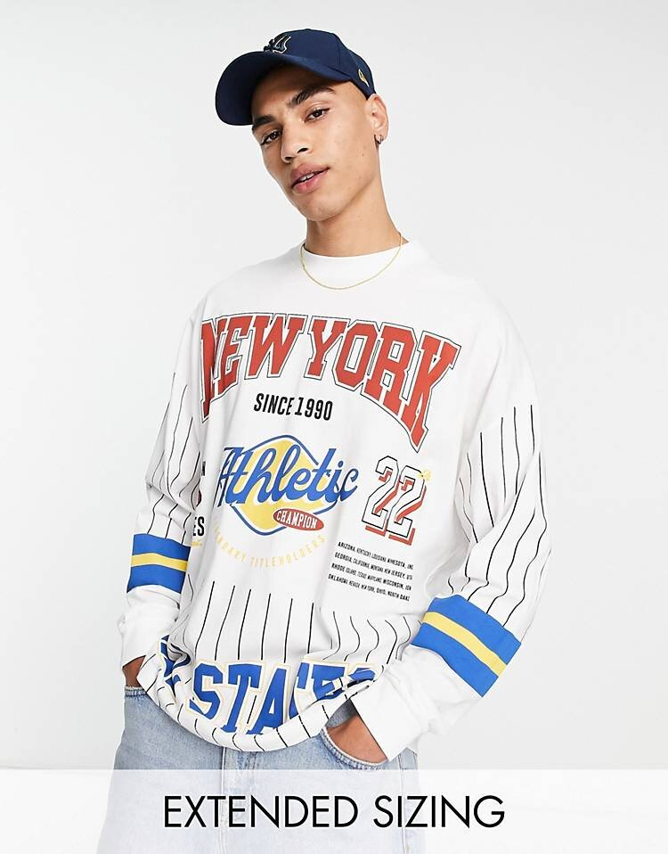 280 GSM Oversized Fit Graphic Cotton Long-Sleeved Crew Neck Organic Cotton T-Shirts-LSTS002